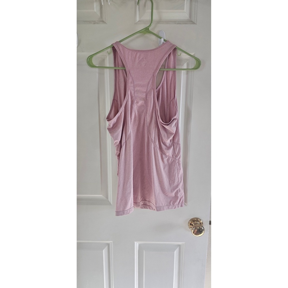 Reebok Womens Racerback Workout Tank Top Heather Pink Size Medium Activewear - Picture 4 of 6